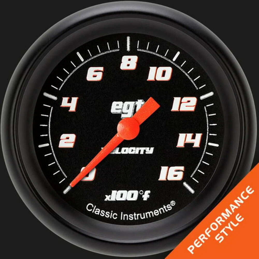 Velocity Black 2 5_8_ Exhaust Gas Temp. Gauge VS398BBPF